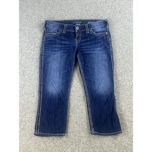 Silver Jeans McKenzie Capri Women's Jeans Size W30 Y2K Flap Pocket